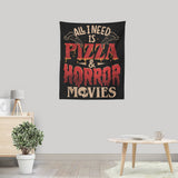 Pizza and Horror - Wall Tapestry