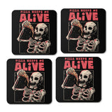 Pizza Keeps Me Alive - Coasters