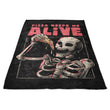 Pizza Keeps Me Alive - Fleece Blanket