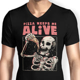 Pizza Keeps Me Alive - Men's V-Neck
