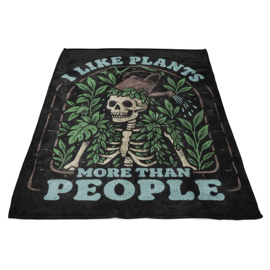 Plants More Than People - Fleece Blanket