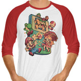 Plumber Game - 3/4 Sleeve Raglan T-Shirt