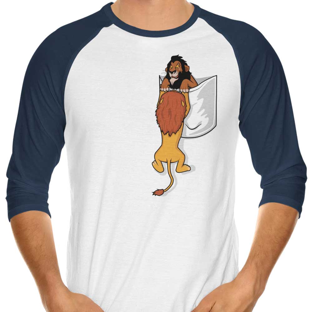 Pocket King - 3/4 Sleeve Raglan T-Shirt