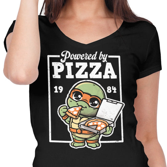 Powered by Pizza - Women's V-Neck