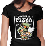Powered by Pizza - Women's V-Neck
