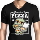 Powered by Pizza - Men's V-Neck
