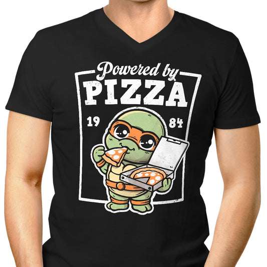 Powered by Pizza - Men's V-Neck