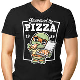 Powered by Pizza - Men's V-Neck