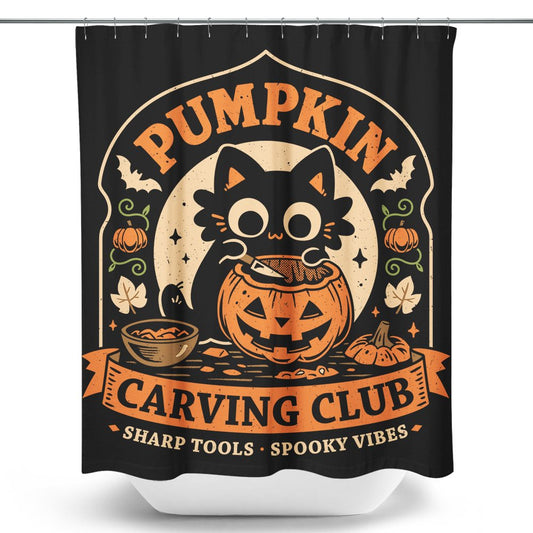 Pumpkin Carving Club - Shower Curtain
