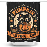 Pumpkin Carving Club - Shower Curtain