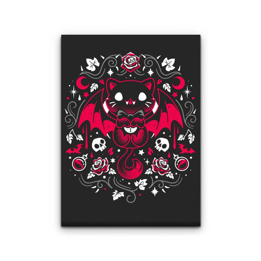 Purrs of Darkness - Canvas Print