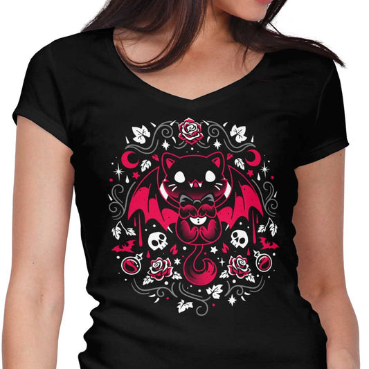 Purrs of Darkness - Women's V-Neck