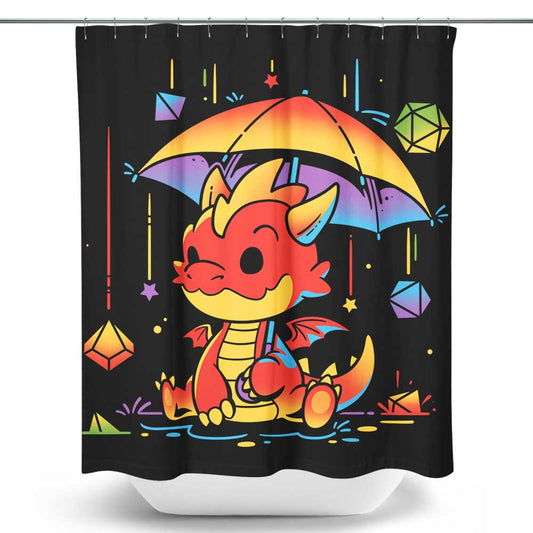 Rainy Dice Day - Shower Curtain