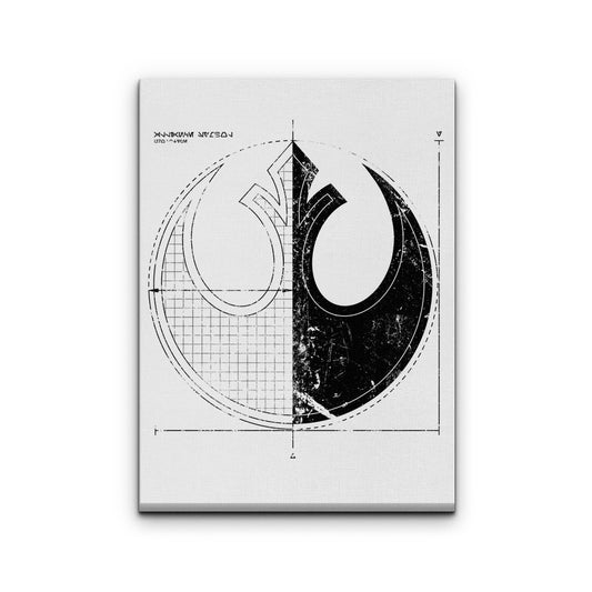 Rebellion Blueprint (Alt) - Canvas Print