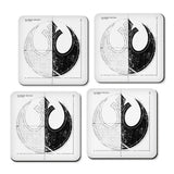 Rebellion Blueprint (Alt) - Coasters