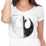 Rebellion Blueprint (Alt) - Women's V-Neck