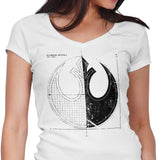 Rebellion Blueprint (Alt) - Women's V-Neck