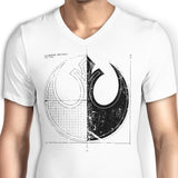 Rebellion Blueprint (Alt) - Men's V-Neck