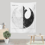 Rebellion Blueprint (Alt) - Wall Tapestry