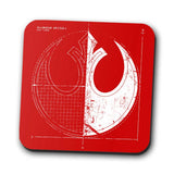 Rebellion Blueprint - Coasters