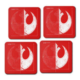 Rebellion Blueprint - Coasters