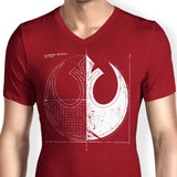 Rebellion Blueprint - Men's V-Neck
