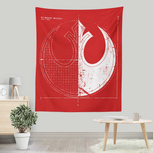 Rebellion Blueprint - Wall Tapestry