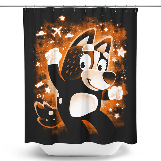 Red Dog Mom - Shower Curtain
