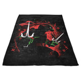 Red Rebel Ninja - Fleece Blanket