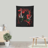 Red Rebel Ninja - Wall Tapestry