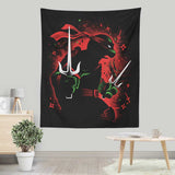 Red Rebel Ninja - Wall Tapestry