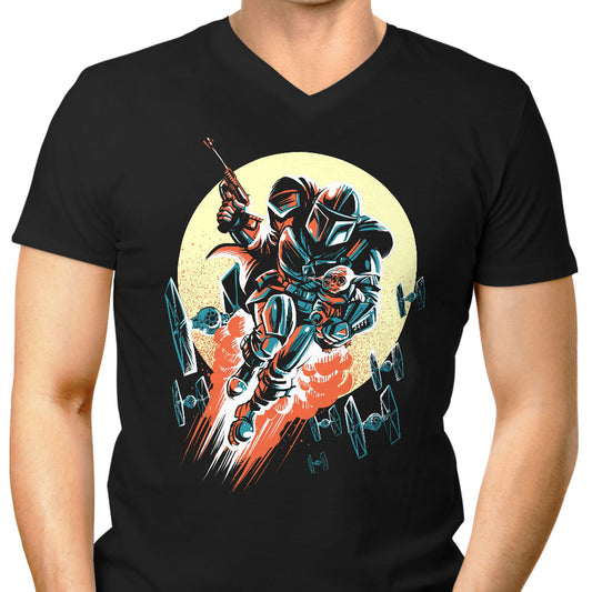 Retro Mando - Men's V-Neck