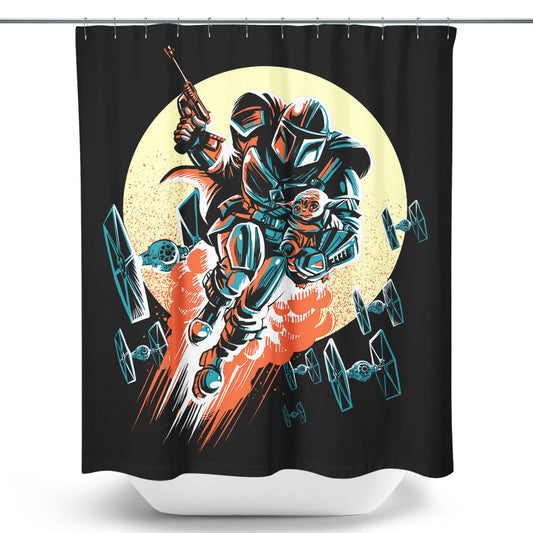 Retro Mando - Shower Curtain