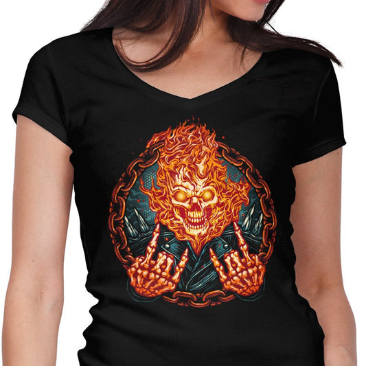 Rider From Hell - Women's V-Neck