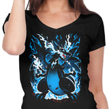 Roaring Blue Flames - Women's V-Neck