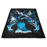 Roaring Blue Flames - Fleece Blanket