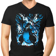 Roaring Blue Flames - Men's V-Neck