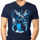 Roaring Blue Flames - Men's V-Neck