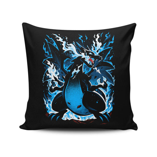 Roaring Blue Flames - Throw Pillow