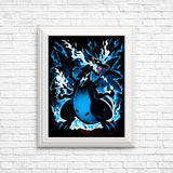 Roaring Blue Flames - Posters & Prints