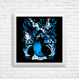 Roaring Blue Flames - Posters & Prints