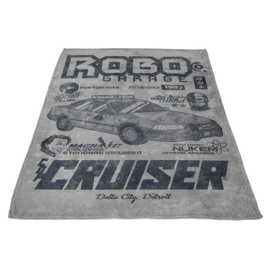 Robo Garage - Fleece Blanket