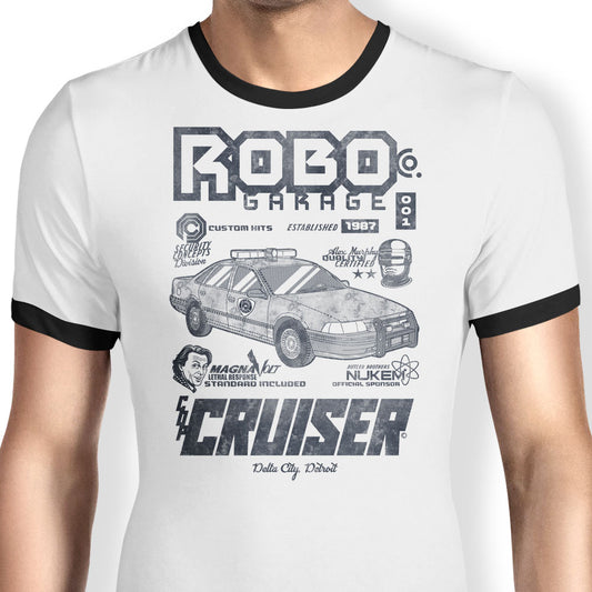 Robo Garage - Ringer T-Shirt