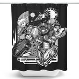 Running in Space - Shower Curtain