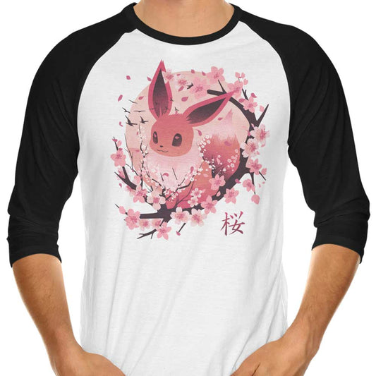 Sakura Eevee - 3/4 Sleeve Raglan T-Shirt