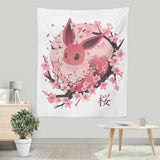 Sakura Eevee - Wall Tapestry