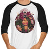 Samurai Mutant - 3/4 Sleeve Raglan T-Shirt