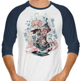 Samurai of Time - 3/4 Sleeve Raglan T-Shirt