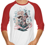 Samurai of Time - 3/4 Sleeve Raglan T-Shirt