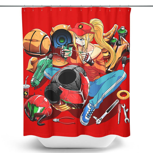 Samus Repairing - Shower Curtain